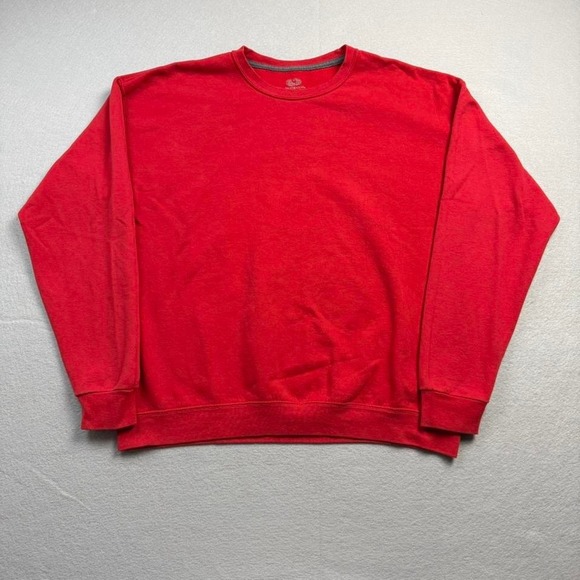 Fruit of the Loom Other - Vintage Fruit of the Loom Crewneck XL Red Blank Y2K Streetwear Essential